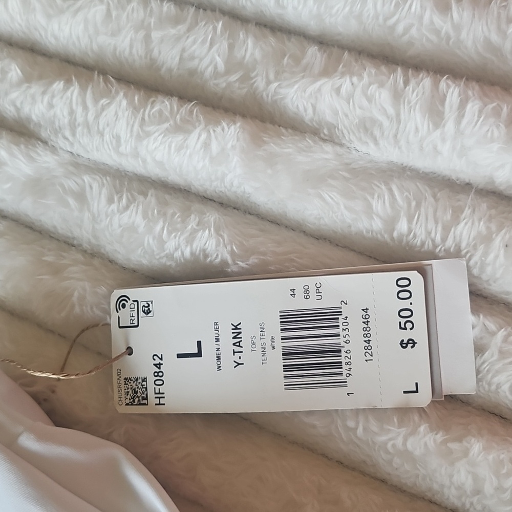 NWT Adidas Women's White Tank Top - Picture 3 of 3